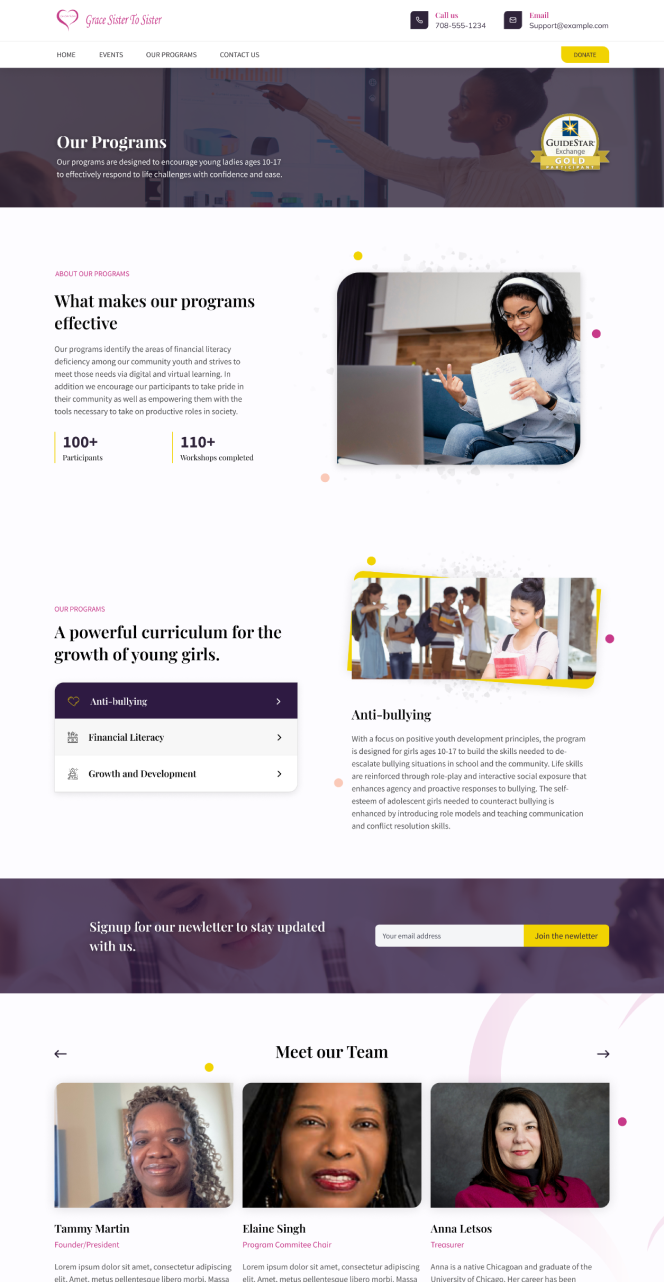 Chicago non profit website design