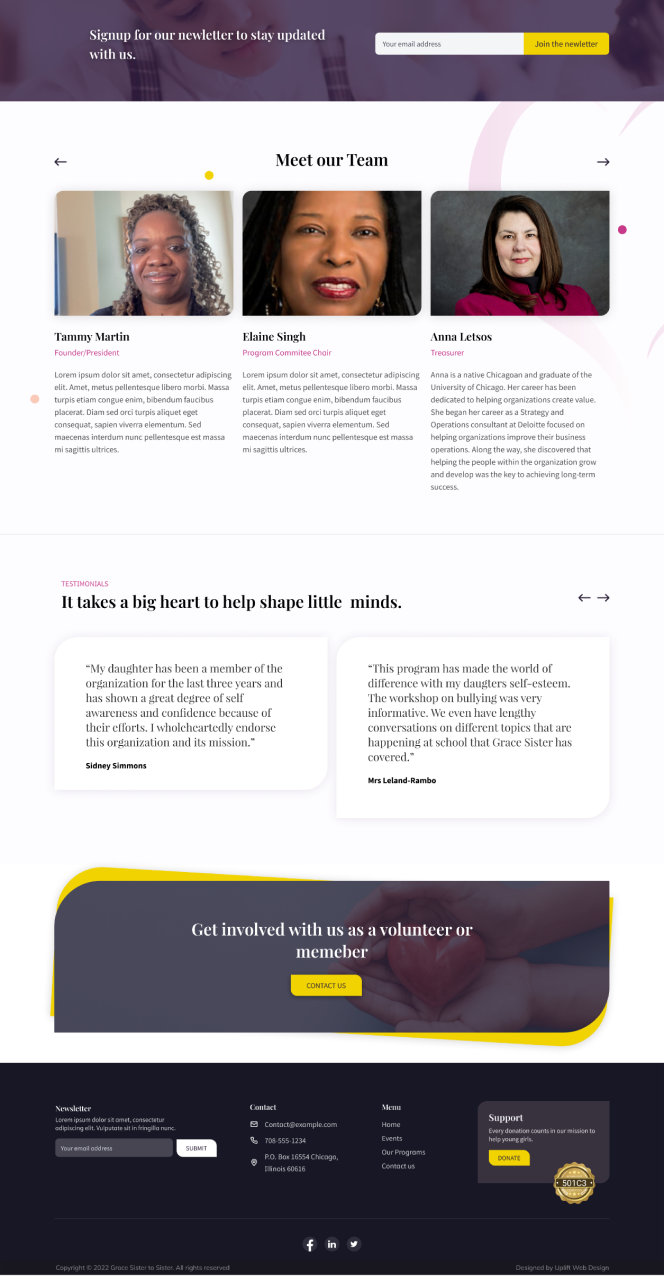 Chicago non profit website designer